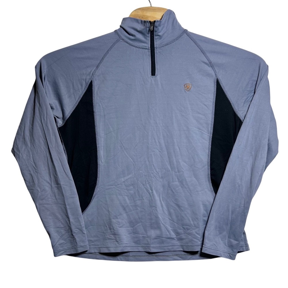 Ariat Womens Large Purple Quarter Zip Performance Top Mock Neck Athletic Shirt - Picture 1 of 4
